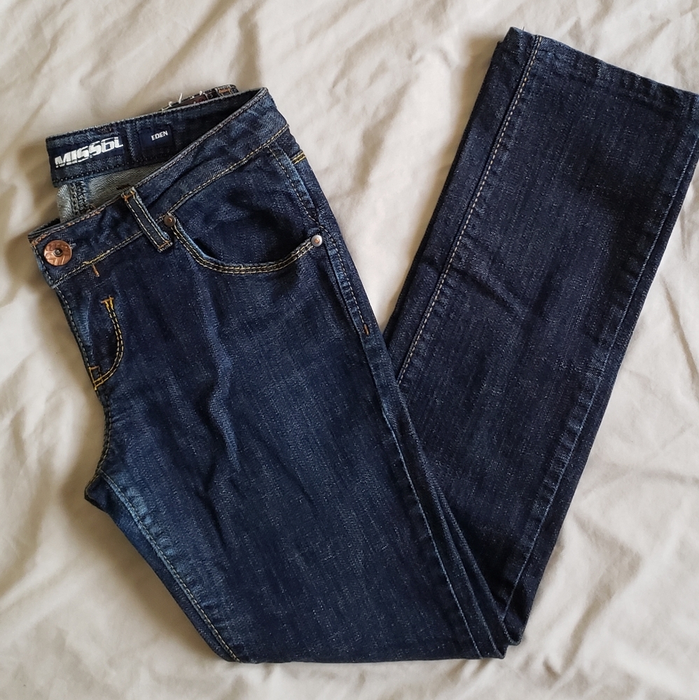Miss Sixty dark denim wash low rise jeans size 29